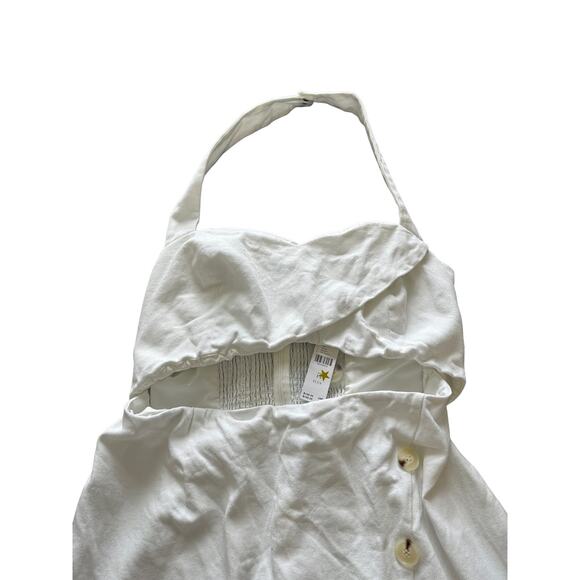 Anthropologie Mare Mare Dress Plus Ethereal White Halter Smocked Mini Size 1X - Picture 5 of 13